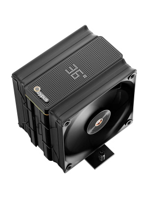 ����� Ocypus Iota A40 BK Dual Fan (220W, 4-pin PWM, LED temp., 156.7mm, Al/Cu, 4x6mm, 2x120mm, 77CFM, 29dBA, 2000RPM, S: 1851/1700/1200/115X, AM5/AM4, black)