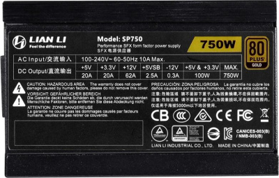 ���� ������� Lian Li SP750, 750��, 80+ Gold, SFX, ������, retail G89.SP750B.00EU