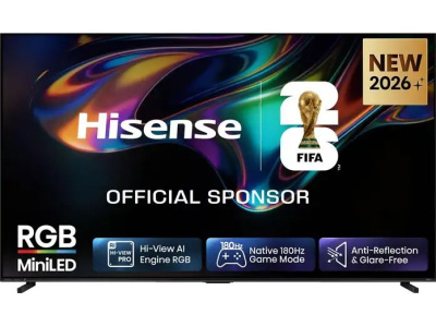 ��������� RGB Mini-LED 100'' Hisense 100UR8S, Ultra HD, VA, 4K 48-180Hz, 2K 48-330Hz, Smart TV (HomeOS U9.5)
