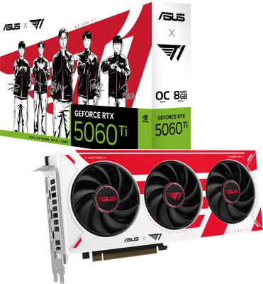 ���������� ASUS NVIDIA GeForce RTX 5060 Ti T1 OC 8GB (T1-RTX5060TI-O8G-GAMING) 90YV0NT4-M0NA00