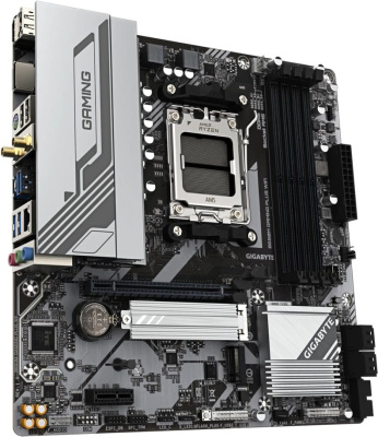 ����������� ����� Gigabyte B650M GAMING PLUS WIFI, Socket AM5, AMD B650, mATX, Ret