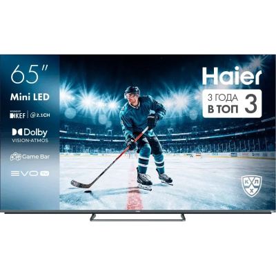 ��������� LED Haier 65" 65 MiniLED M4 Frameless �����/����� 4K Ultra HD 60Hz MEMC DVB-T DVB-T2 DVB-C DVB-C2 DVB-S2 USB WiFi Smart TV