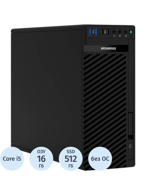 ��������� ���� AQUARIUS Pro K720, Intel Core i5-12400/16 �� DDR5/512 �� SSD/Intel UHD Graphics/��� ��/����������, ����, ������ (QRDP-K7201M25116C151F02NWNFTNN3)